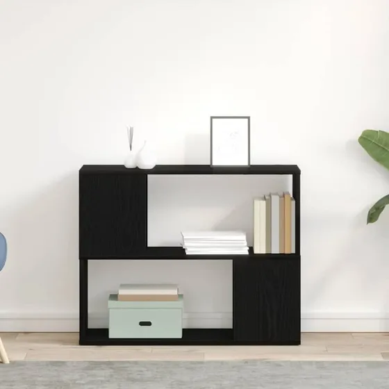vidaXL Vægmonteret TV-møbelsæt, Sort, 80 x 24 x 63 cm, Konstrueret Træ