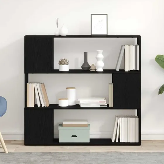 vidaXL TV-møbelsæt, Sort, 100 x 24 x 94 cm, Konstrueret træ