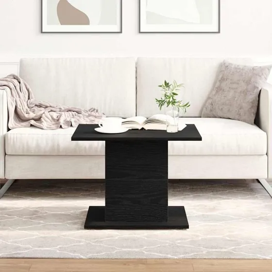vidaXL Sofabord Sort 55,5 x 55,5 x 40 cm Konstrueret Træ