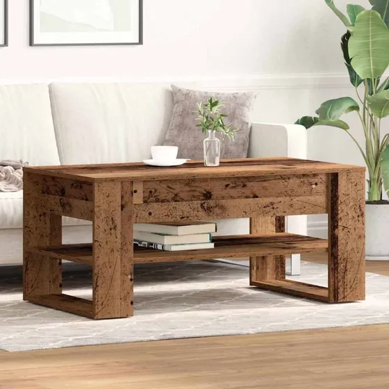 vidaXL Sofabord Gammelt Træ 102 x 55 x 45 cm Konstrueret Træ