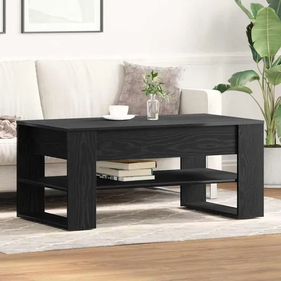 vidaXL Sofabord Sort Eg 102 x 55 x 45 cm Konstrueret Træ