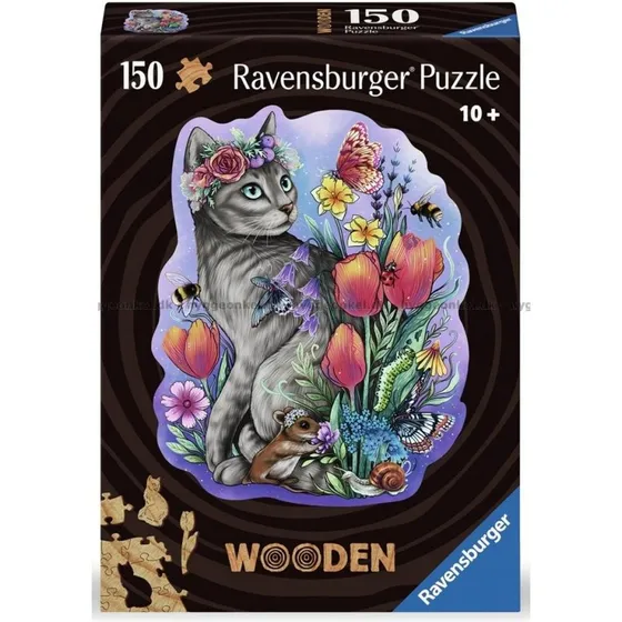 Ravensburger WOOD Træpuslespil 150 brikker – Kattemotiv