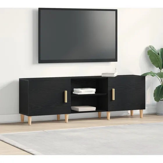 vidaXL TV-skab Sort Eg 150 x 30 x 50 cm Konstrueret Træ