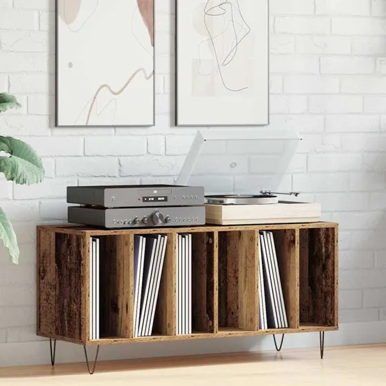 vidaXL Pladeskab Gammelt Træ 100x38x48 cm Konstrueret Træ
