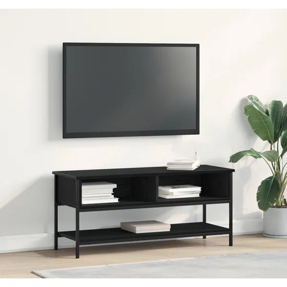 vidaXL TV-møbelsæt, Sort, 100 x 35 x 45 cm, Konstrueret træ