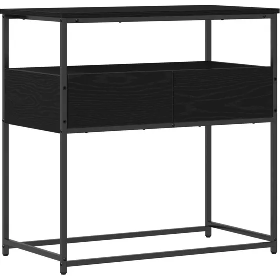 vidaXL Konsolbord Sort Eg 75 x 40 x 75 cm med Skuffe