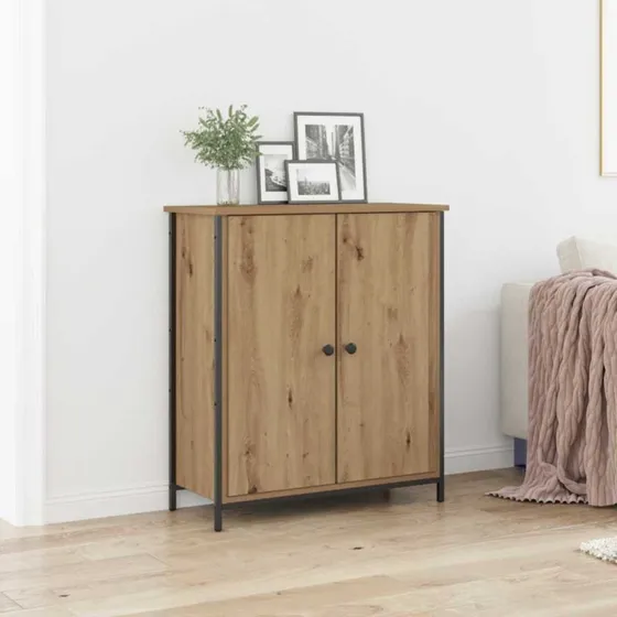 vidaXL Sideboard Artisan Egetræ 70 x 30 x 80 cm