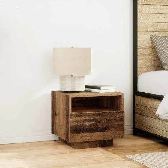 vidaXL Natskab 2 stk Gammelt Træ 40 x 39 x 37 cm Konstrueret Træ