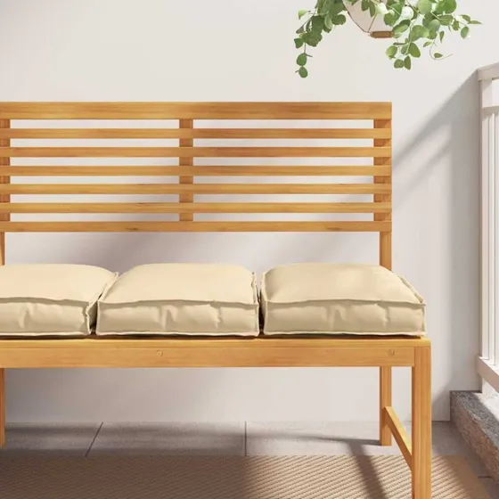 vidaXL Pude 2 stk Beige 40 x 40 x 8 cm Oxford stof