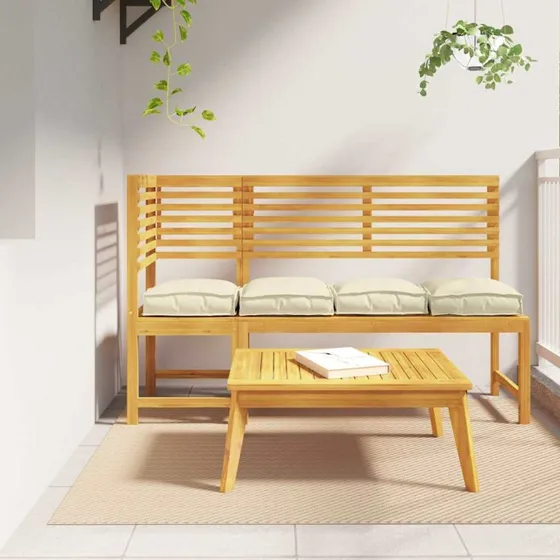 vidaXL Pude 4 pcs Creme 40 x 40 x 8 cm Oxford stof