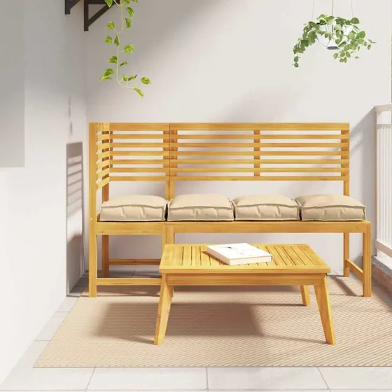 vidaXL Pude 4 pcs Beige 40 x 40 x 8 cm Oxford stof