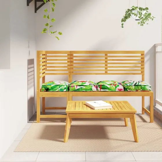 vidaXL Pude Blomstret 40x40x8 cm Flerfarvet Oxford Stof