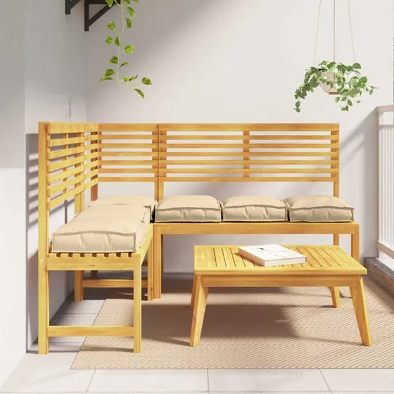 vidaXL Pude 6 stk Beige 40 x 40 x 8 cm Oxford stof