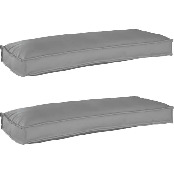 vidaXL Palle Pudesæt 2 stk Grå 100 x 40 x 8 cm Oxford Stof