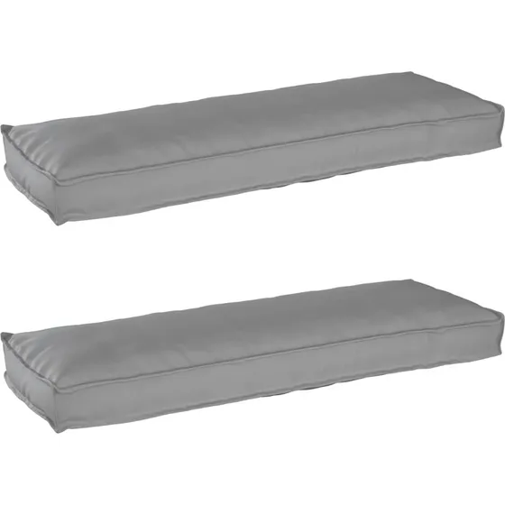 vidaXL Palle Pudesæt 2 stk Grå 120 x 40 x 8 cm Oxford Stof
