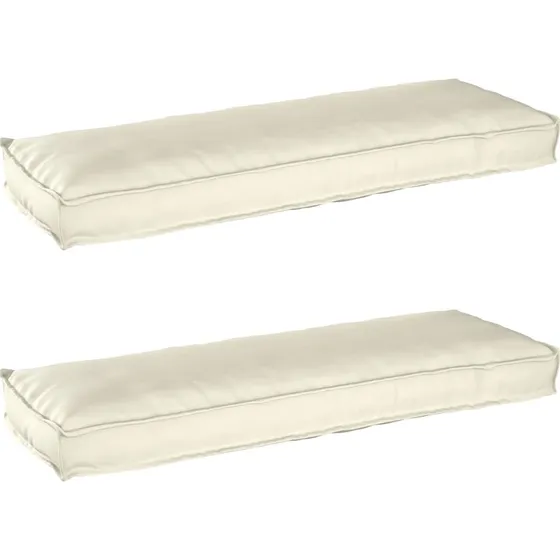 vidaXL Palle Pudesæt 2 stk Creme 120 x 40 x 8 cm Oxford Stof
