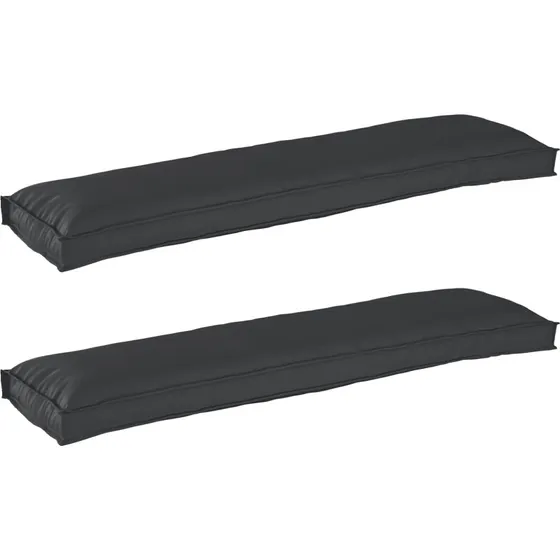vidaXL Palle Pudesæt 2 stk, Sort, 150 x 40 x 8 cm