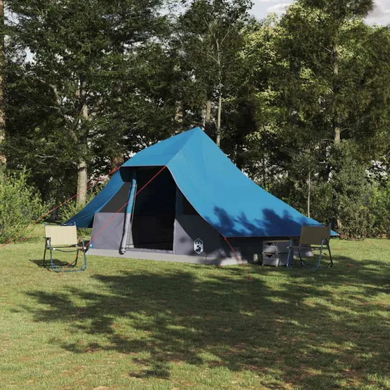vidaXL Tipi Telt med tag, Blå, 364 x 281 x 257 cm