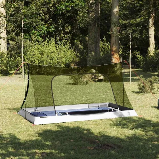 vidaXL Indertelt Sort 220 x 128 x 110 cm Trådnet