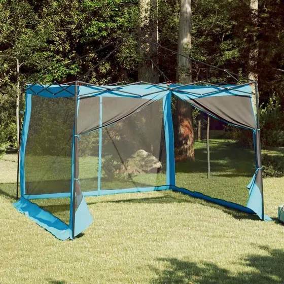 vidaXL Indertelt med tag, Blå, 303 x 303 x 196 cm