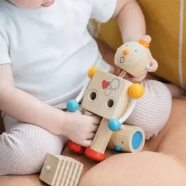 Byg en robot - Følelsesrobot i gummitræ 20x12x6,6 cm