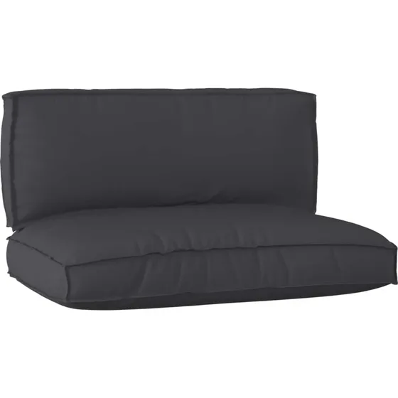 vidaXL Palle Pudesæt 2 stk, Sort, 120 x 80 x 12 cm