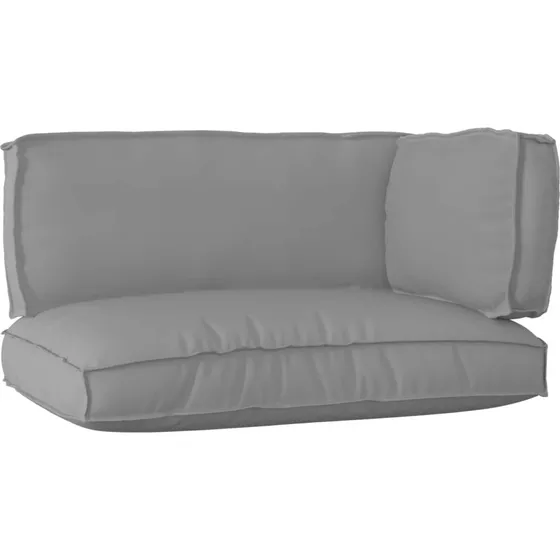 vidaXL Palle Pudesæt 3 stk Grå 120 x 80 x 12 cm Oxford stof