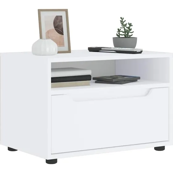 vidaXL TV-bord Visnes 60x40x38 cm hvid konstrueret træ