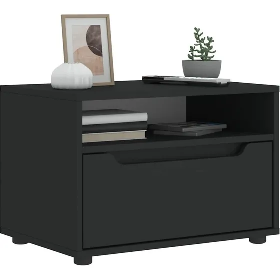 vidaXL TV-bord Visnes 60x40x38 cm konstrueret træ sort