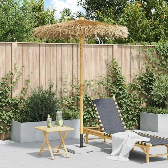 vidaXL Tiki-paraply 150 cm bambus med bananbladsbaldakin
