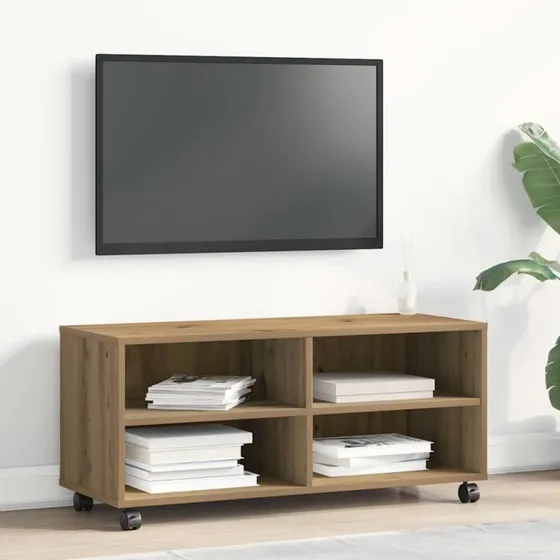 vidaXL TV-skab Brun 90x35x35 cm Konstrueret træ