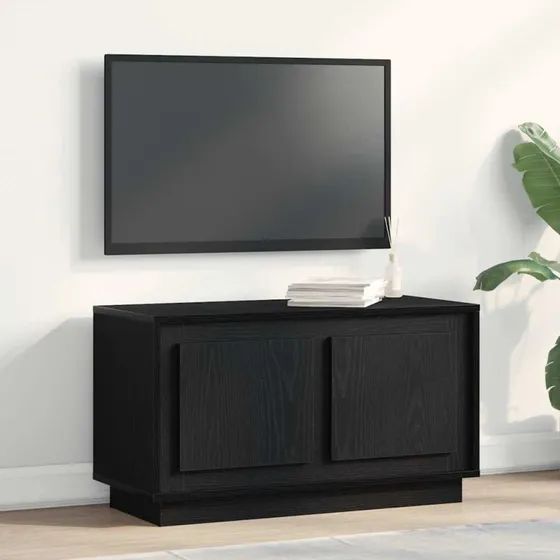 vidaXL TV-skab Sort Eg 80 x 35 x 45 cm Konstrueret Træ