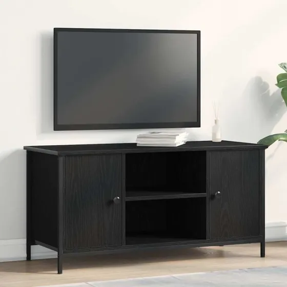 vidaXL TV-skab Sort 100 x 40 x 50 cm Konstrueret træ