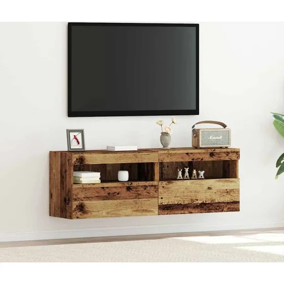 vidaXL TV-vægskab Gammelt træ 60x30x40 cm Konstrueret træ