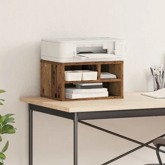 vidaXL Printerstand Gammelt Træ 40 x 32 x 22,5 cm