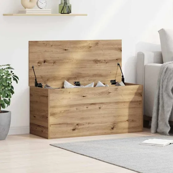 vidaXL Opbevaringskasse Artisan Eg 100 x 42 x 46 cm Konstrueret Træ