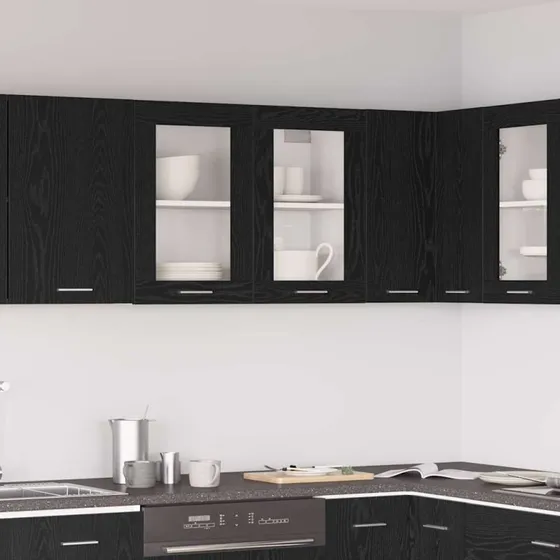 vidaXL Hængeskab Lyon Sort 80 x 31 x 60 cm Konstrueret Træ