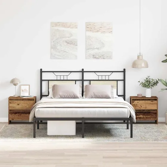vidaXL Natskab 2 stk Gammelt Træ 45 x 34 x 44,5 cm Konstrueret Træ