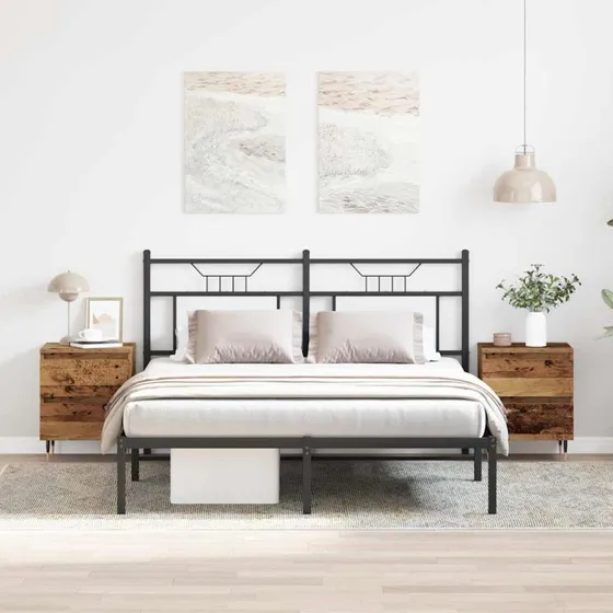 vidaXL Natskab 2 stk Gammelt Træ 40 x 35 x 50 cm Konstrueret Træ