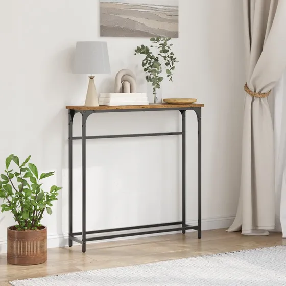 vidaXL Konsolbord Gammelt Træ 75x19,5x75 cm