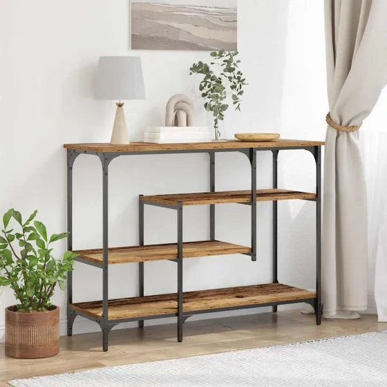 vidaXL Konsolbord Gammelt Træ 100 x 35 x 75 cm Laminat Træ og Metal