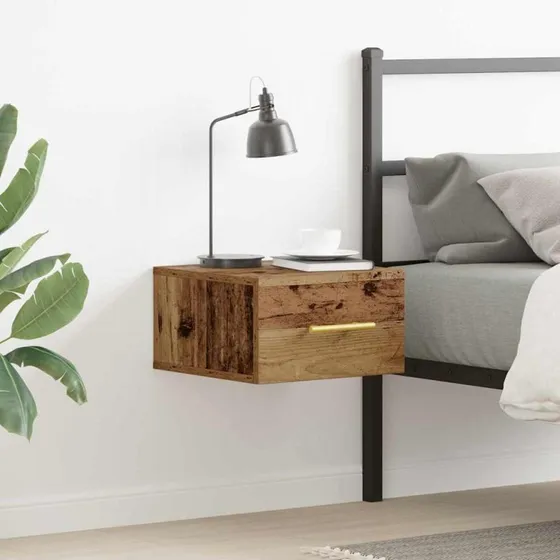 vidaXL Natskab Vægmonteret Gammelt Træ 35 x 35 x 20 cm Konstrueret Træ