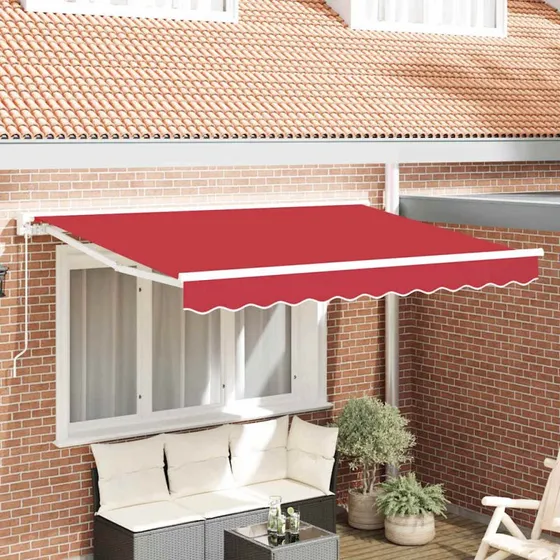 vidaXL Rød Markiseramme 350x200 cm med PU-belægning