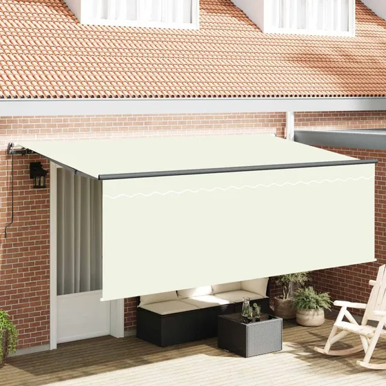 vidaXL Utrækkelig Markise Creme 400 x 200 cm