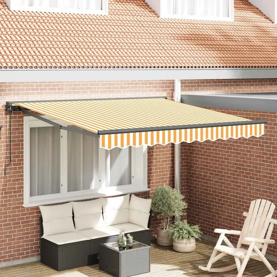 vidaXL Markiseramme Gul og Hvid 300x250 cm