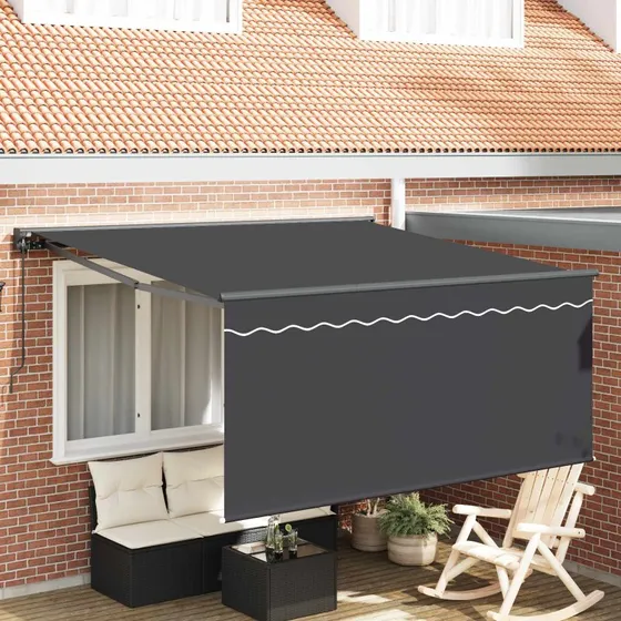 vidaXL Utrækkelig Markise 300 x 250 cm Antracit