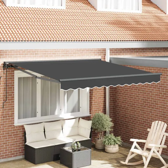 vidaXL Markise Antracit 300x250 cm med PU-belægning