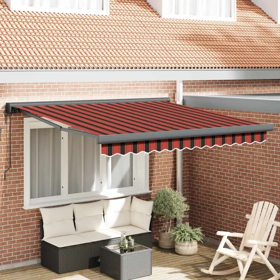 vidaXL Markise Orange og Brun 300 x 250 cm