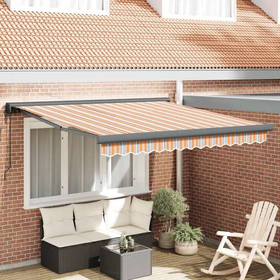vidaXL Markise 300 x 250 cm Flerfarvet Polyester & Aluminium