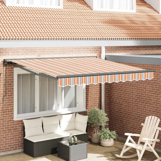vidaXL Markiseramme Blå og Orange 300x250 cm